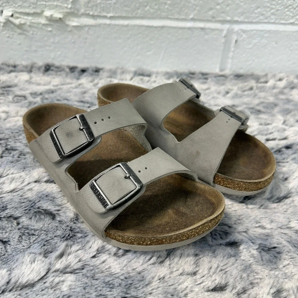 Birkenstock Arizona Slide Sandals Gray Double Buckle / Kids 32 US 1-1.5
